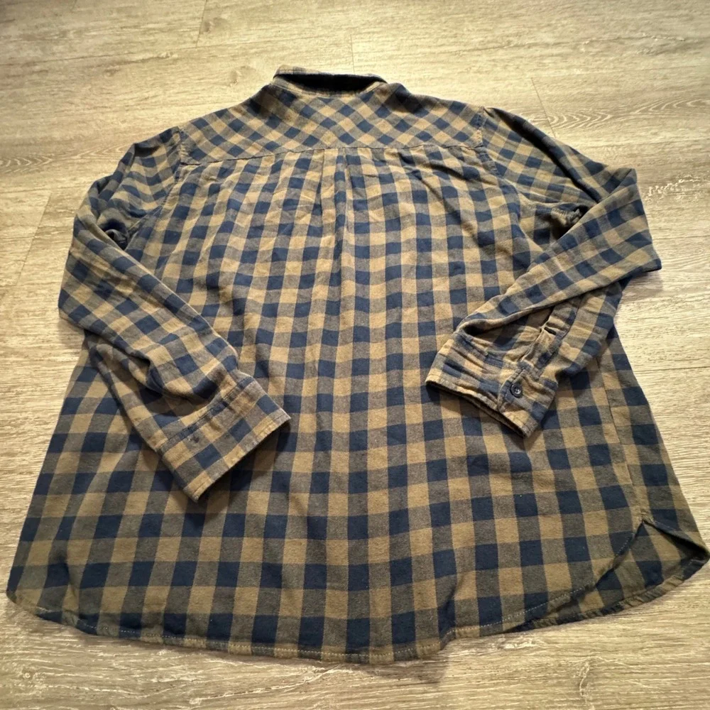 Mountain Warehouse Flannel Shirt Mens 3XL Blue Plaid Cotton Outdoor Rugged Camp